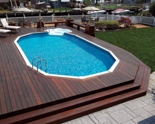 above ground pool landscaping photo » above ground pool designs 